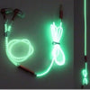 Glow In The Dark Earphones Headset - Zipper Earphone Univesal Glow Headphones Luminous Light Metal Headphones